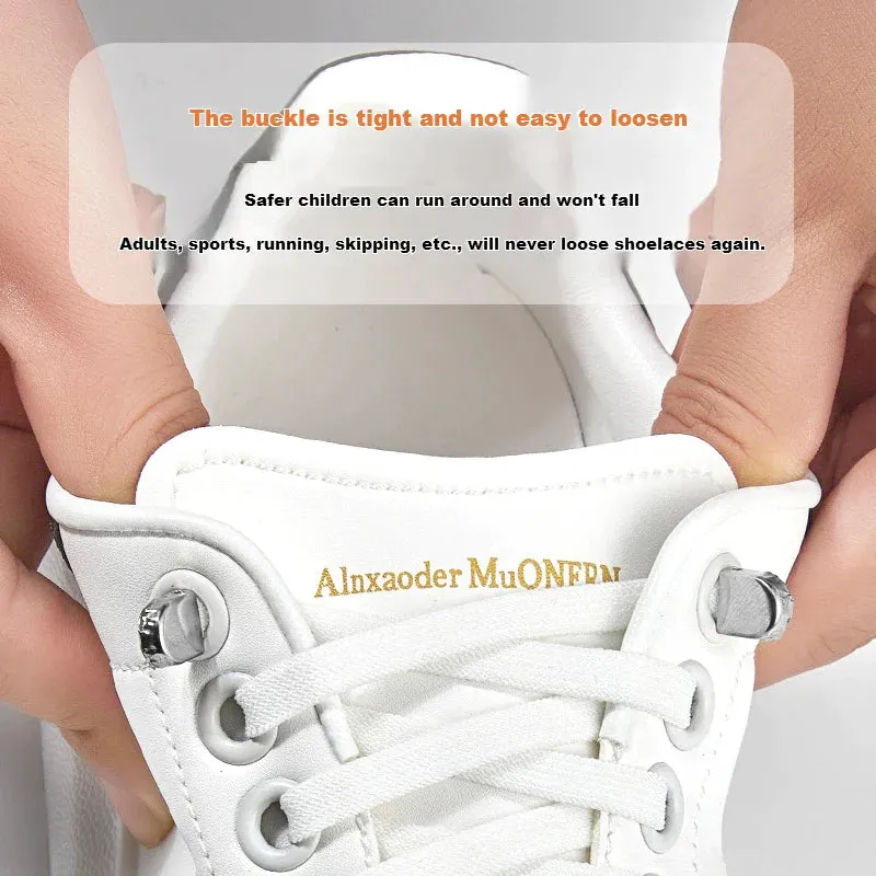 8mm Flat Shoes Elastic Sneakers Quick Without Ties Shoe Laces for Kids & Adults Shoes