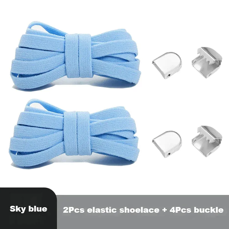 8mm Flat Shoes Elastic Sneakers Quick Without Ties Shoe Laces for Kids & Adults Shoes