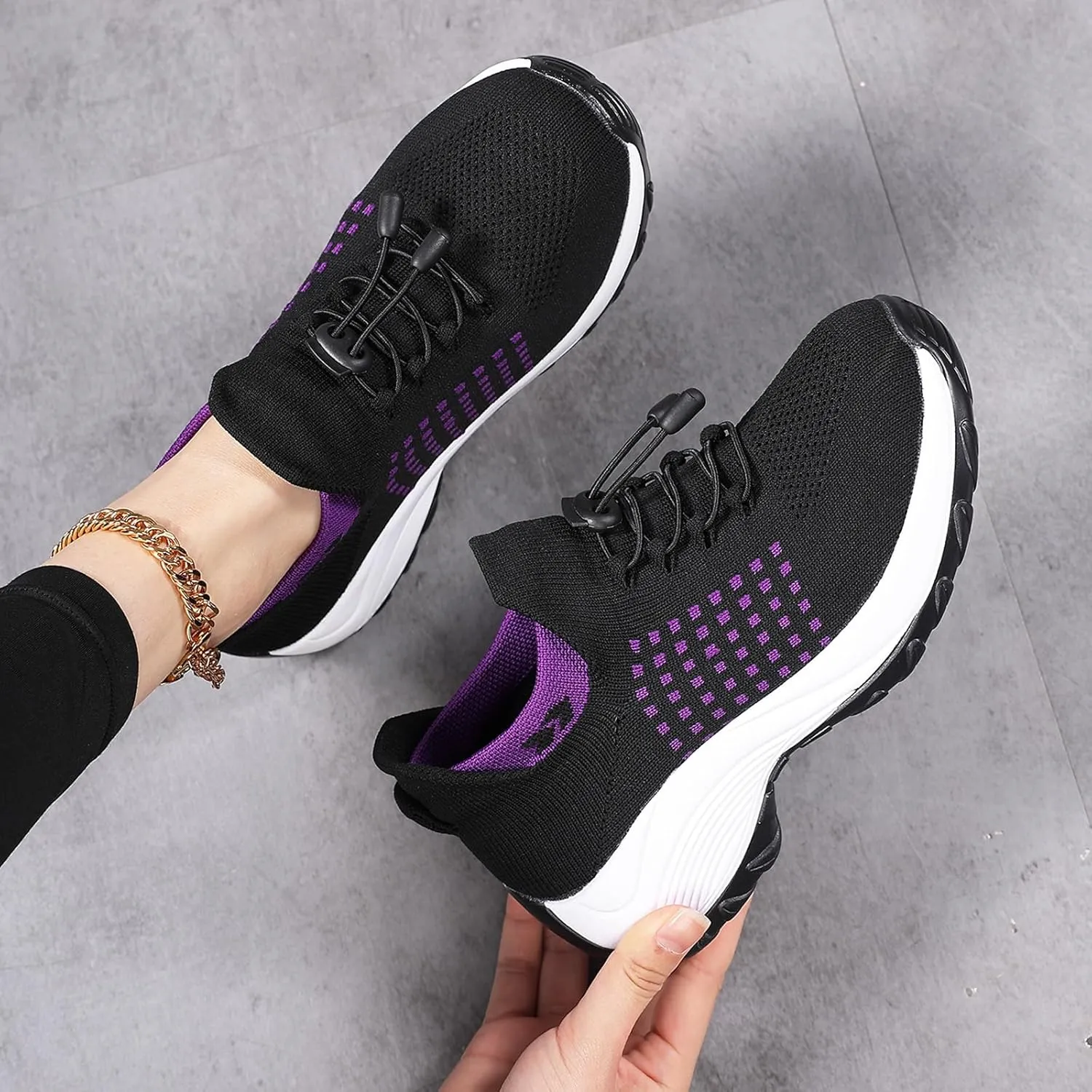 Comfort Wear Orthowear Shoes for Women Men, Breathable Orthopedic Sneakers, Comfortwear Ortho Shoes, Women Plantar Fasciitis Shoe, Air Cushion Slip-On Orthopedic Diabetic Walking Sneaker Thick Bottom