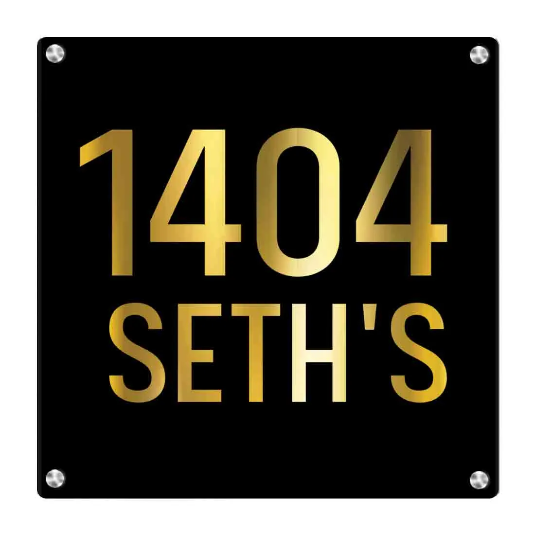 Customized Square Metal Plate With Name for House Office Flats Entrance