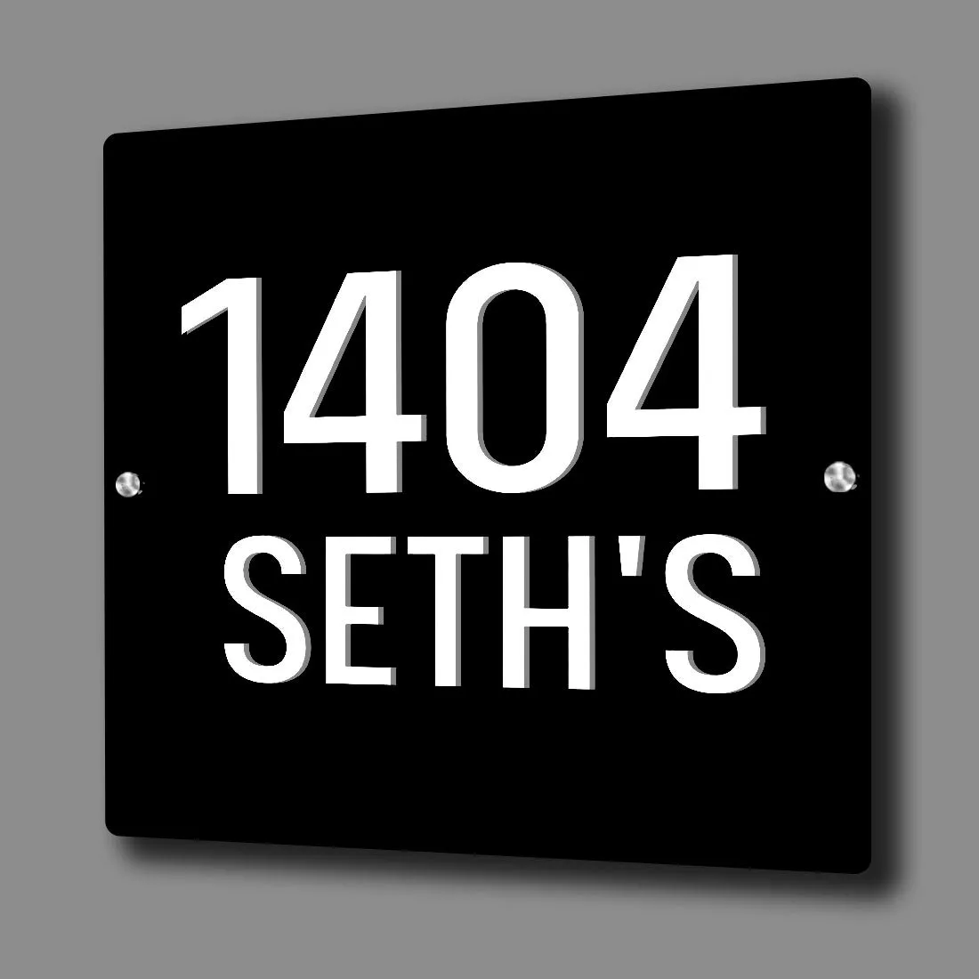 Customized Square Metal Plate With Name for House Office Flats Entrance