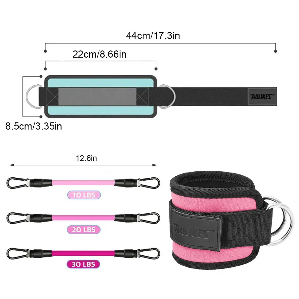 Double D Ring Ankle Cuffs For Gym Workouts Cable Ankle Straps For Glutes Legs And Strength Training