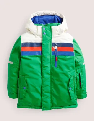 Green Fleece-Lined Waterproof Jacket-Green Fizz Colourblock