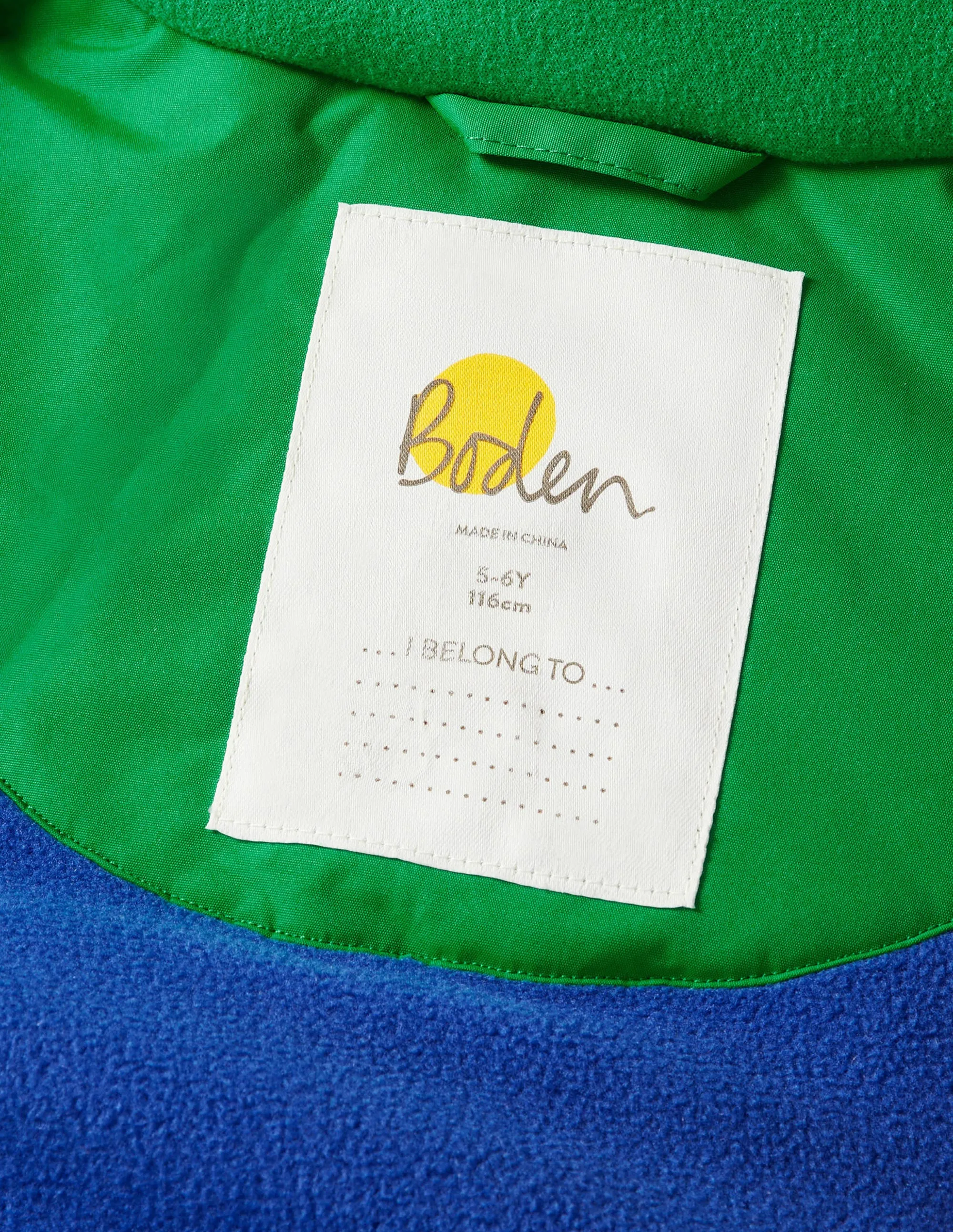 Green Fleece-Lined Waterproof Jacket-Green Fizz Colourblock