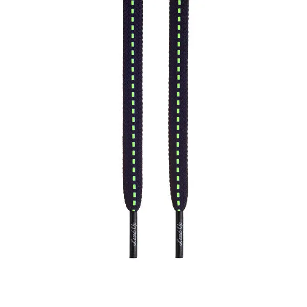 Laced Up Black Glow Shoelaces