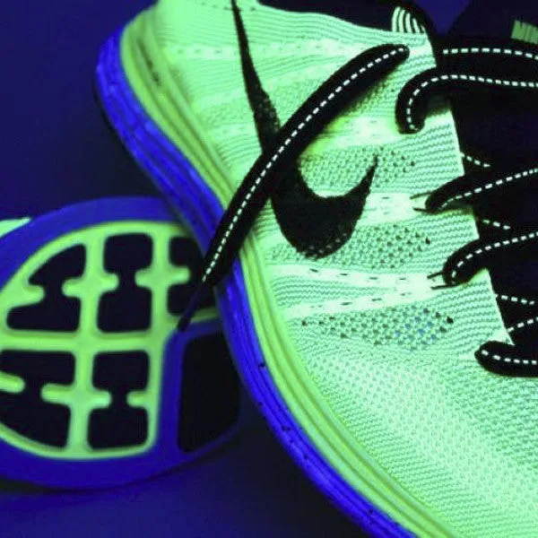 Laced Up Black Glow Shoelaces
