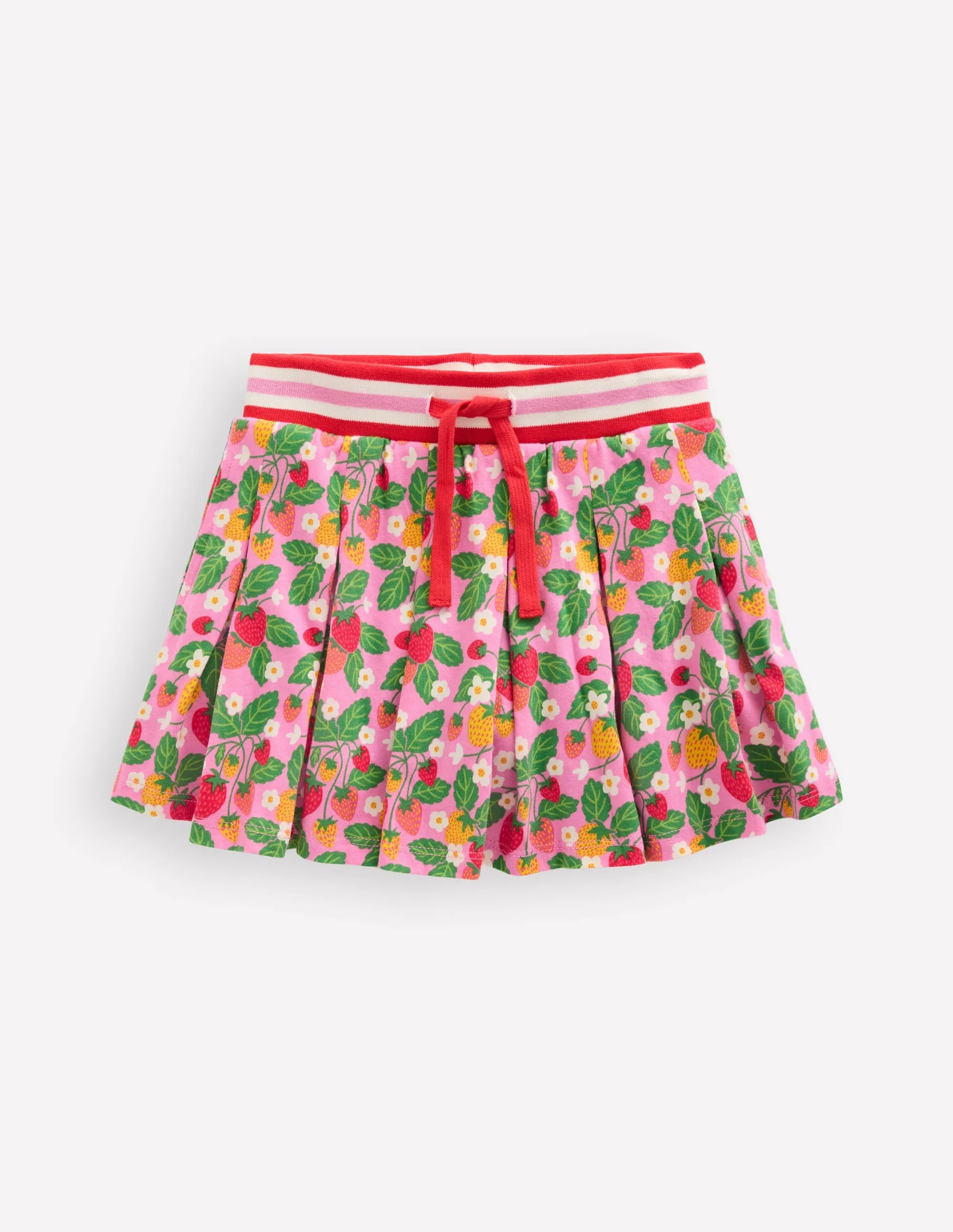 Pleated Jersey Skort-Pink Tiny Tulip