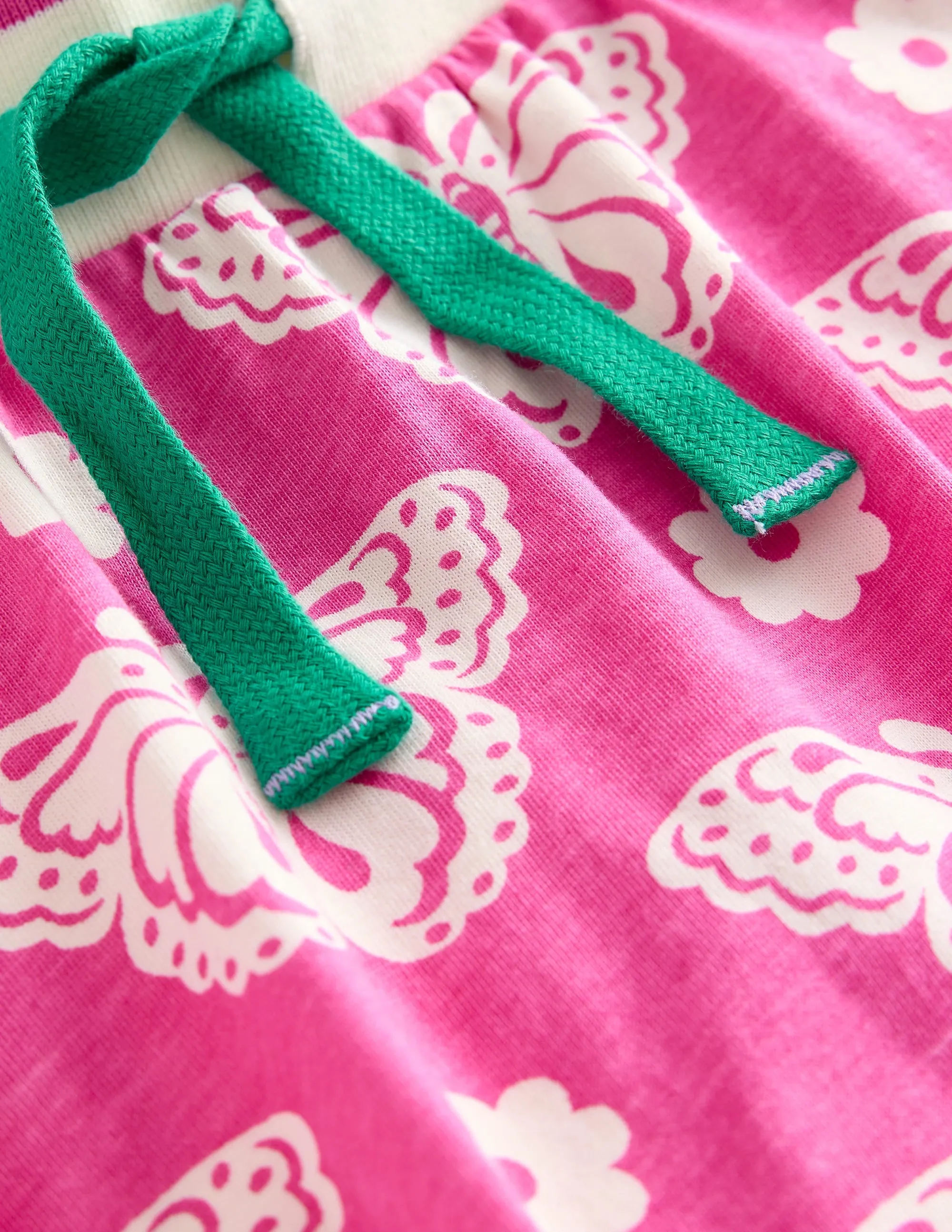Printed Jersey Skort-Pink Butterfly Stamp