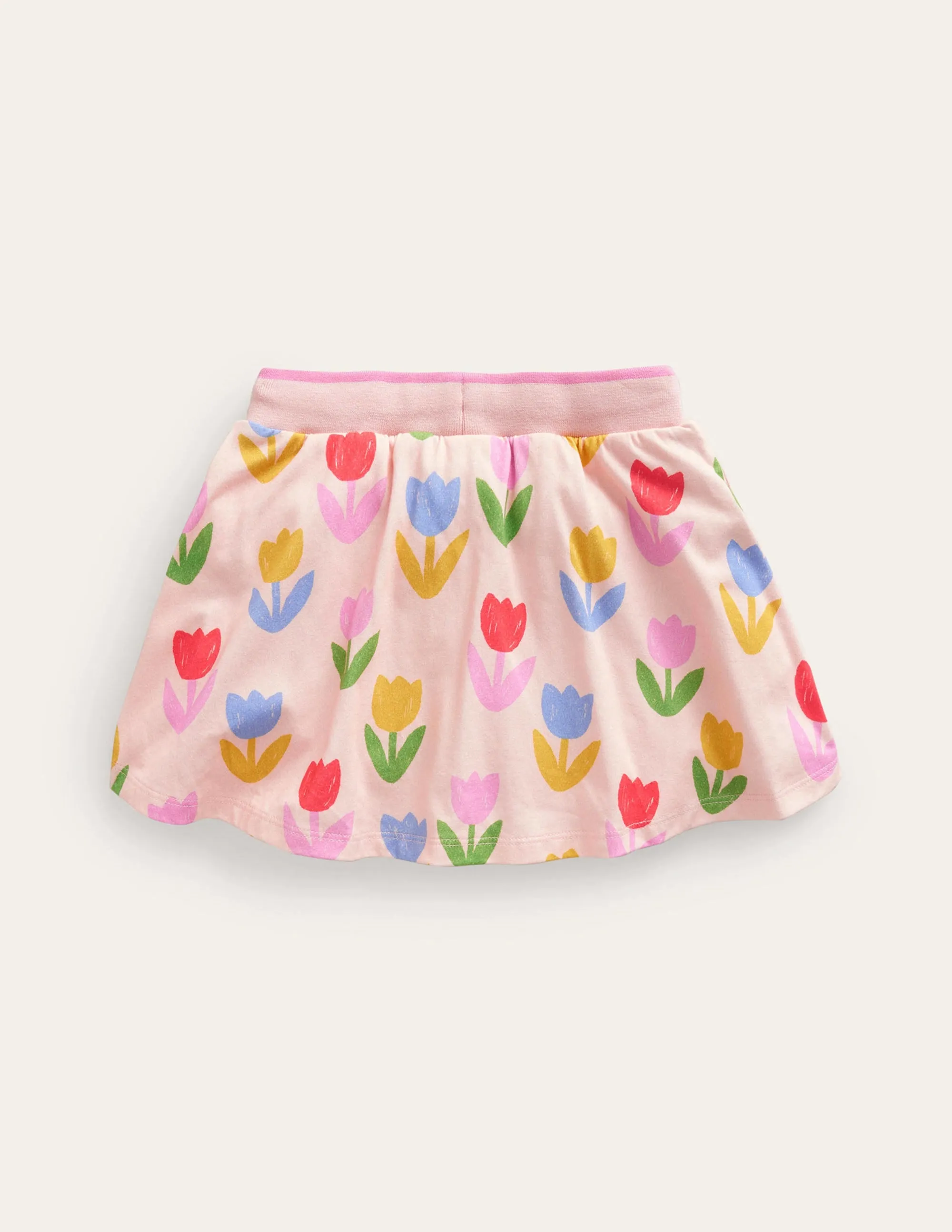 Printed Jersey Skort-Provence Dusty Pink Tuilips