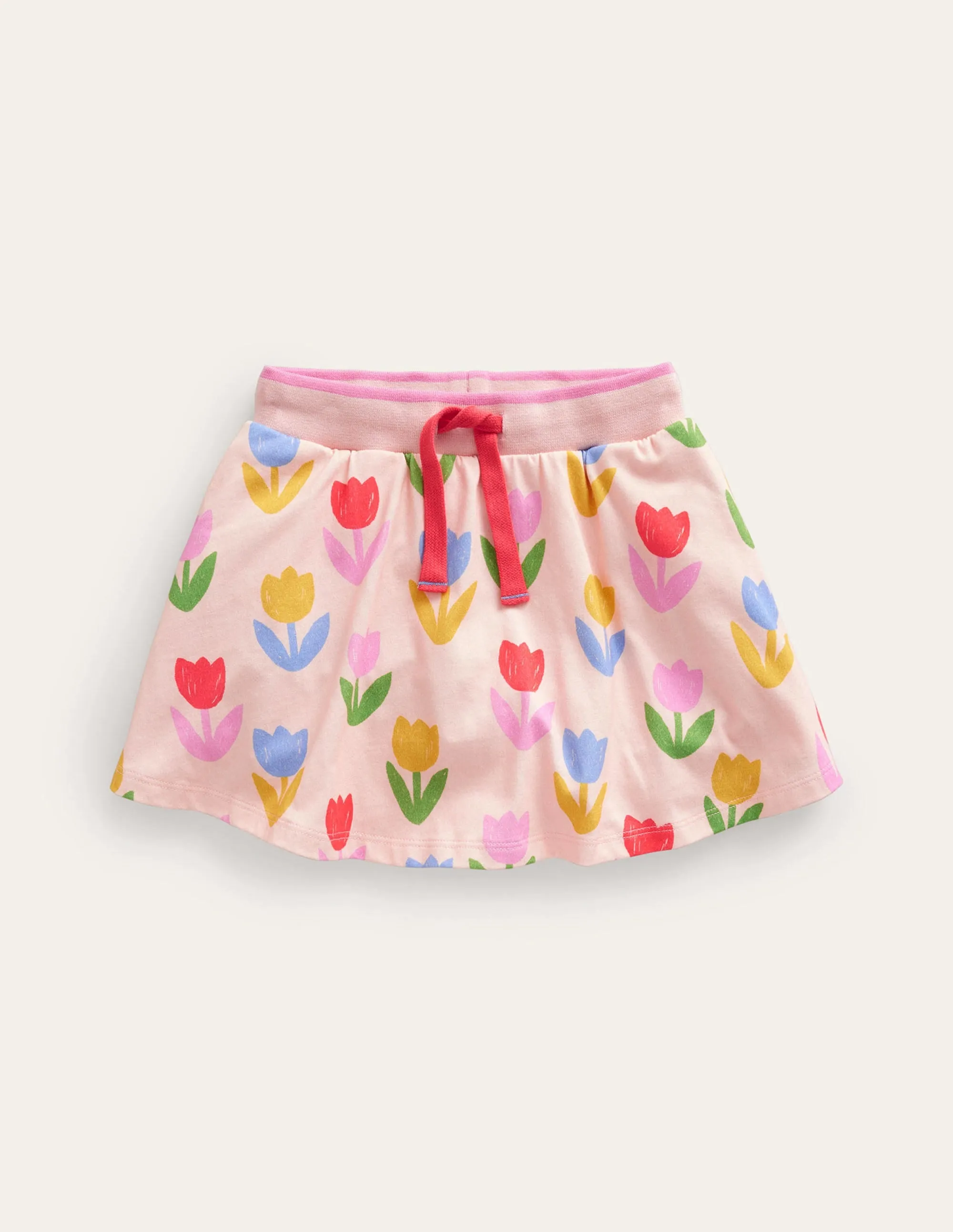 Printed Jersey Skort-Provence Dusty Pink Tuilips