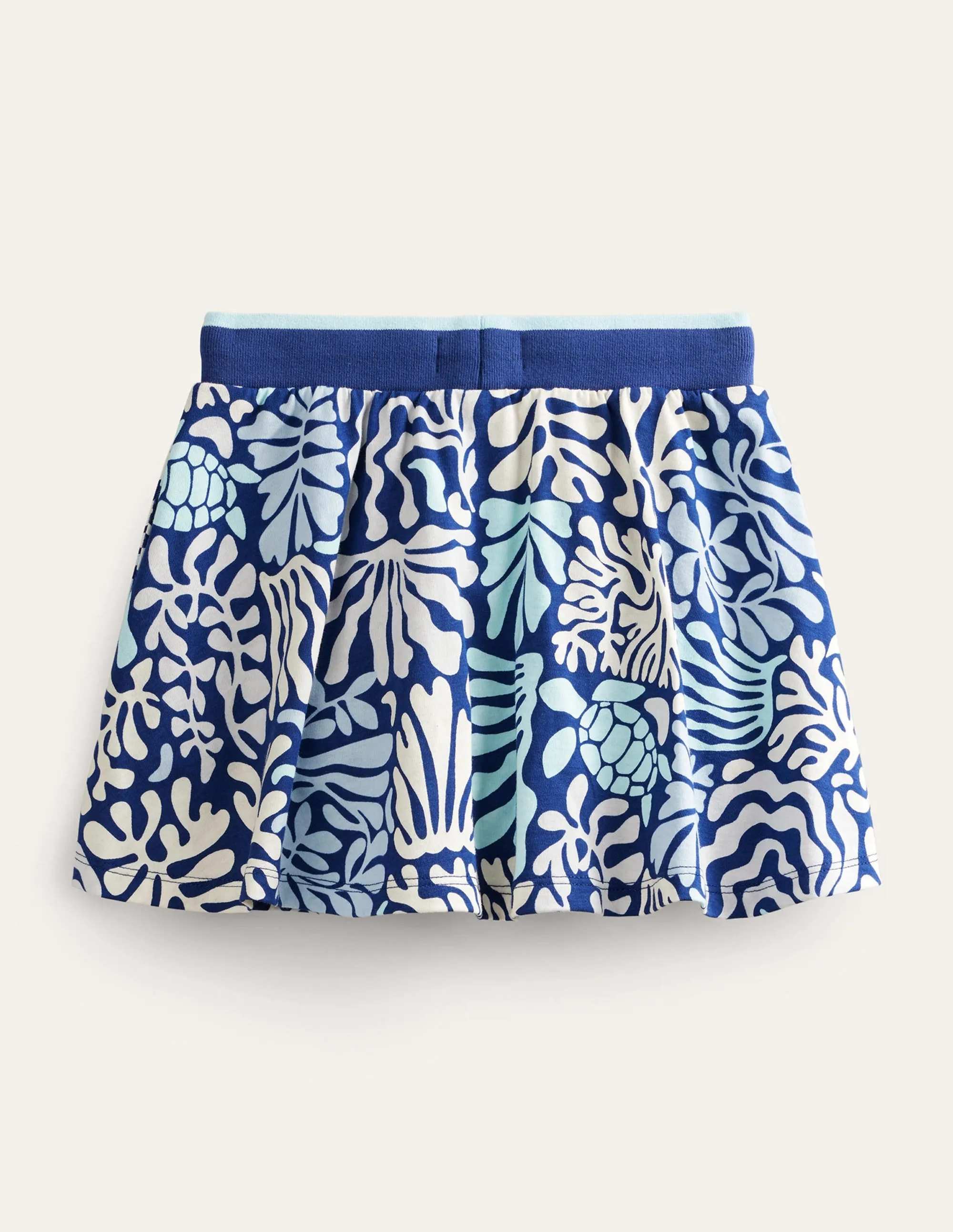 Printed Jersey Skort-Starboard Blue Coral Reef
