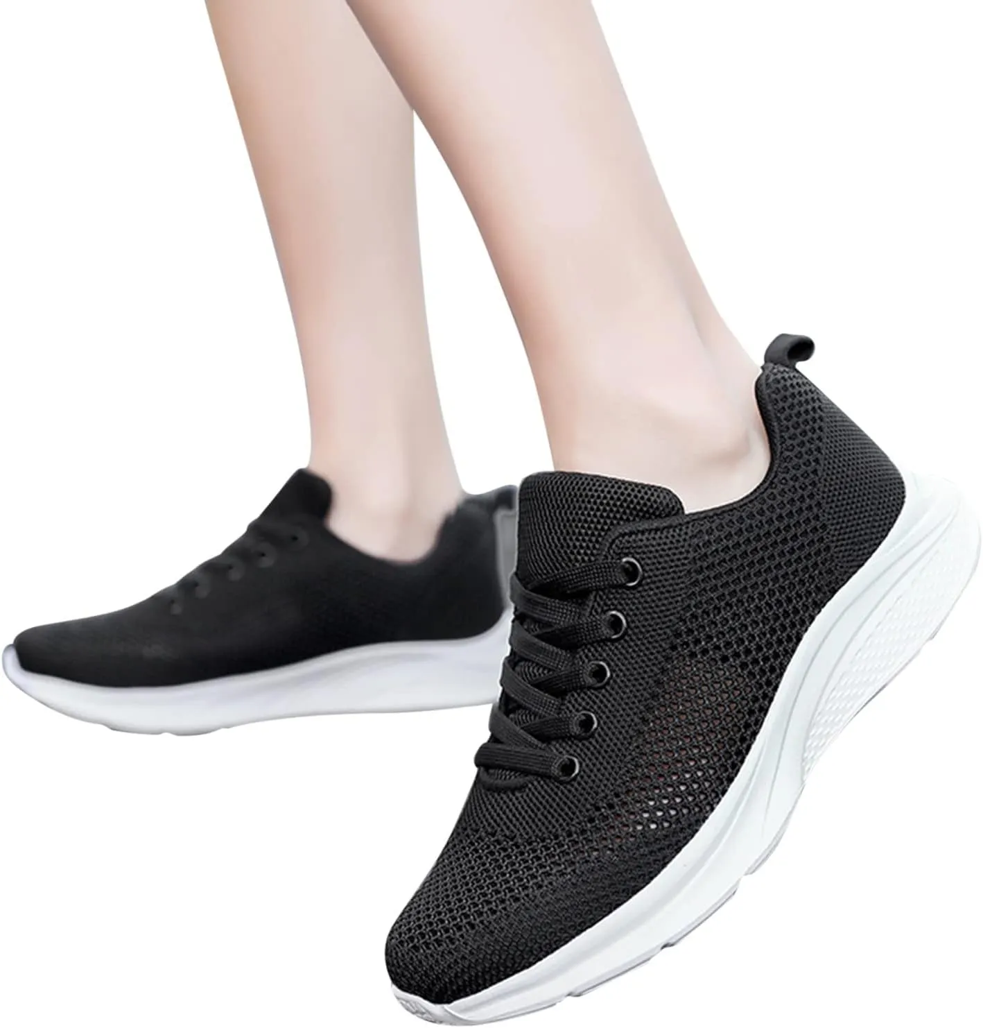 Running Shoes Lightweight Tennis Shoes Non Slip Gym Lace Up Mens Running Shoes Breathable Casual Black Shoes Black Platform Sneaker Tennis Shoe Trainers Shoe