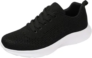 Running Shoes Lightweight Tennis Shoes Non Slip Gym Lace Up Mens Running Shoes Breathable Casual Black Shoes Black Platform Sneaker Tennis Shoe Trainers Shoe