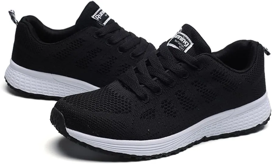 Sneakers for Women Casual Mesh Breathable Lace Up Walking Womens Running Shoes Mesh Shoes Dressy Casual Wedge Sneakers Platform Tennis Shoe Cross Trainer Shoe