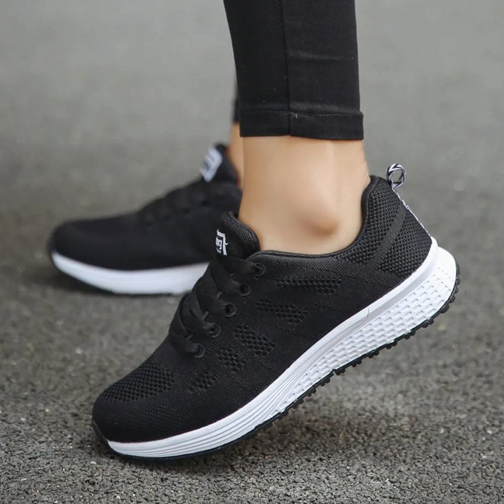 Sneakers for Women Casual Mesh Breathable Lace Up Walking Womens Running Shoes Mesh Shoes Dressy Casual Wedge Sneakers Platform Tennis Shoe Cross Trainer Shoe