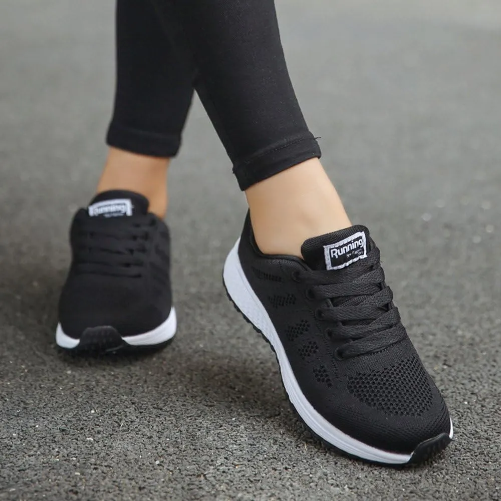 Sneakers for Women Casual Mesh Breathable Lace Up Walking Womens Running Shoes Mesh Shoes Dressy Casual Wedge Sneakers Platform Tennis Shoe Cross Trainer Shoe