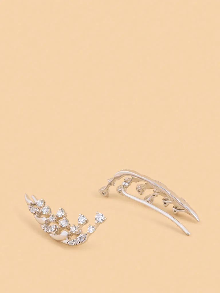 Westside X Pome Sleek Lab Diamond Ear Climbers