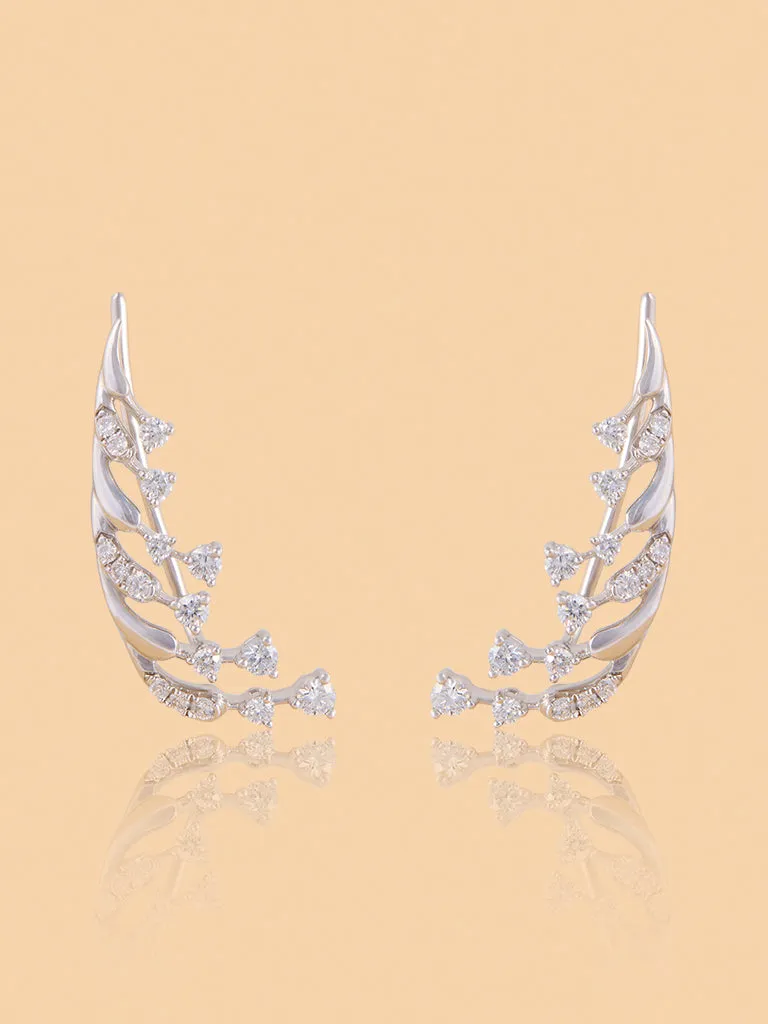 Westside X Pome Sleek Lab Diamond Ear Climbers