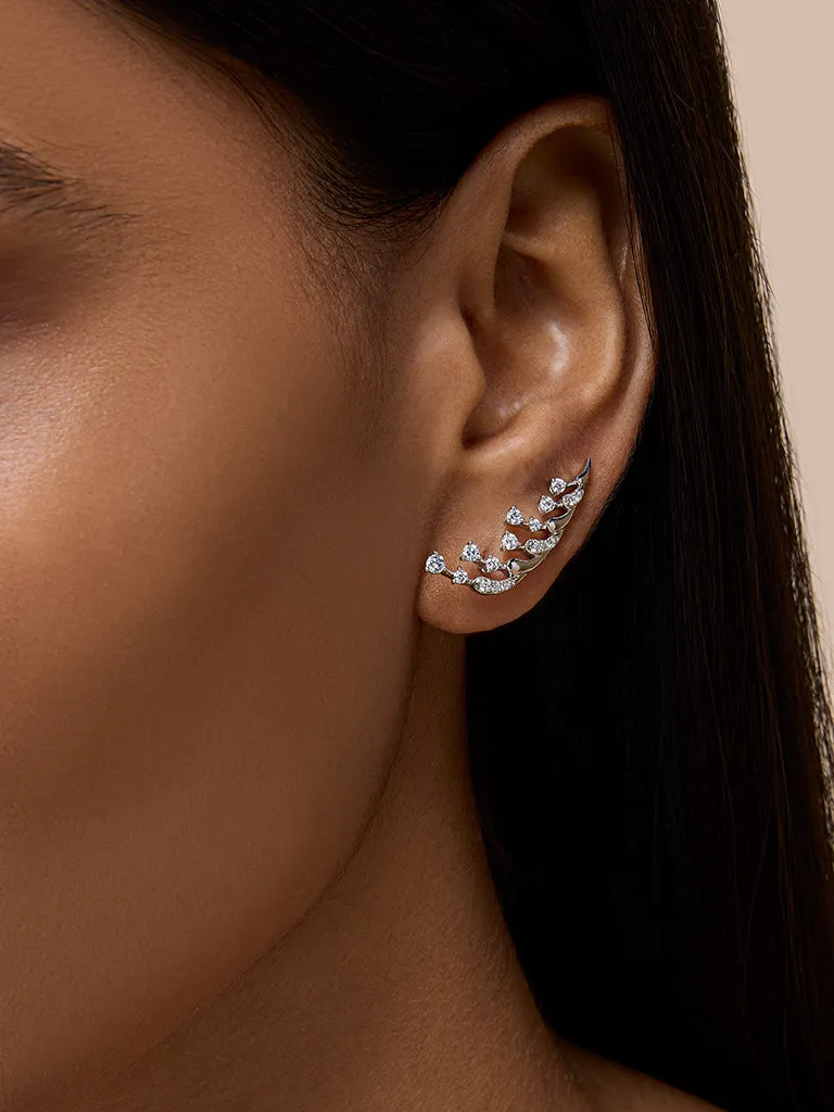 Westside X Pome Sleek Lab Diamond Ear Climbers