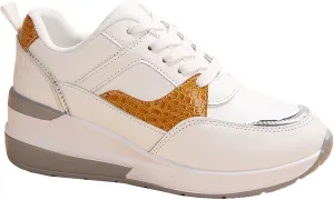 Womens Non Slip Work Shoes Thick Platform Wedge Sports Sneakers Casual Comfortable Walking Running Sneakers